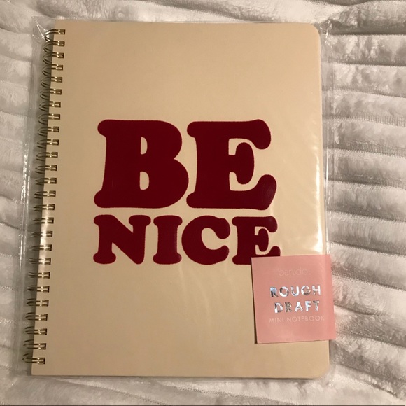 ban.do Other - Ban.do “Be Nice” mini rough draft notebook